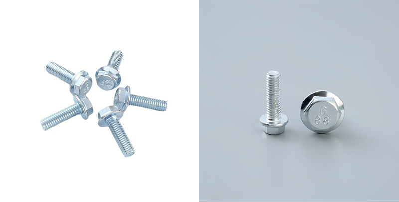 Hexagon flange bolt with teeth