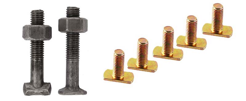 T head bolts with square neck
