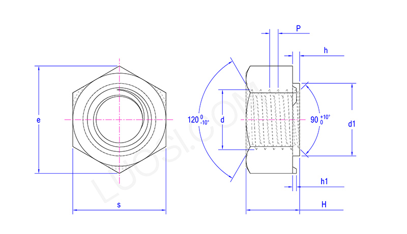 Time-saving Hexagon weld nut