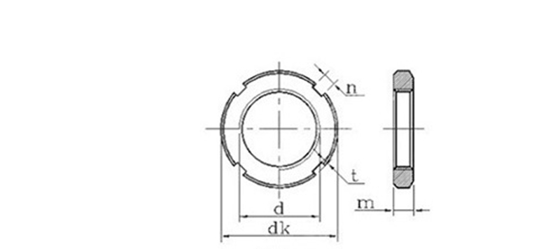Shakeproof Slotted Locking Round Nut