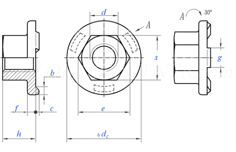 Hex Flange Welding Nuts