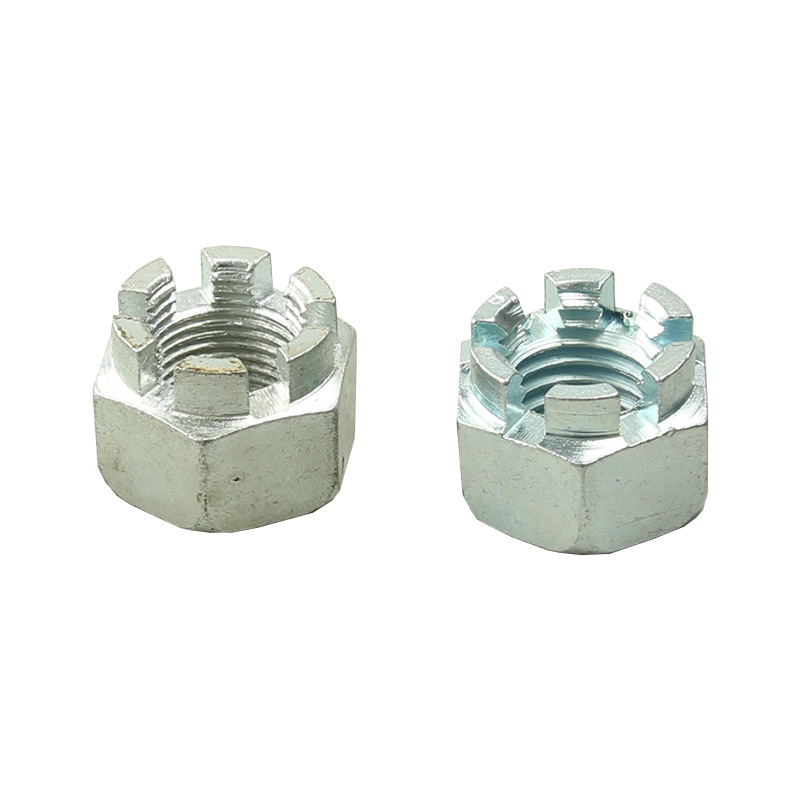 スロットでクラウンナットを積極的にロックします